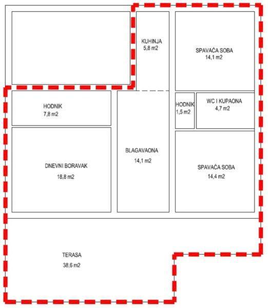 Apartman Branka 3 Цриквеница Экстерьер фото